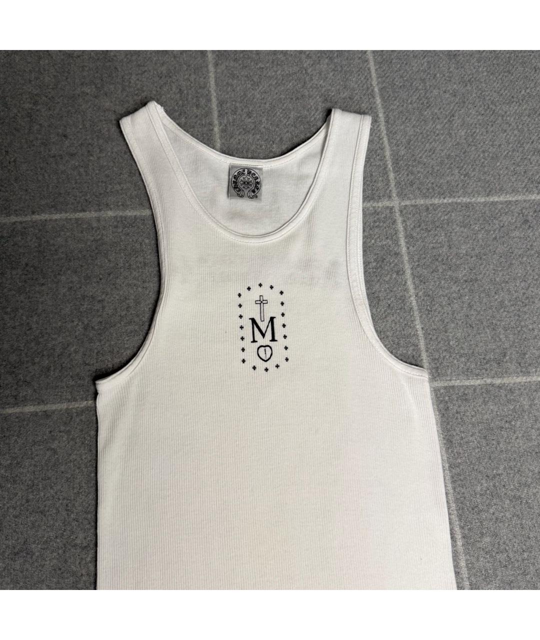CHROME HEARTS Белая хлопковая майка, фото 3