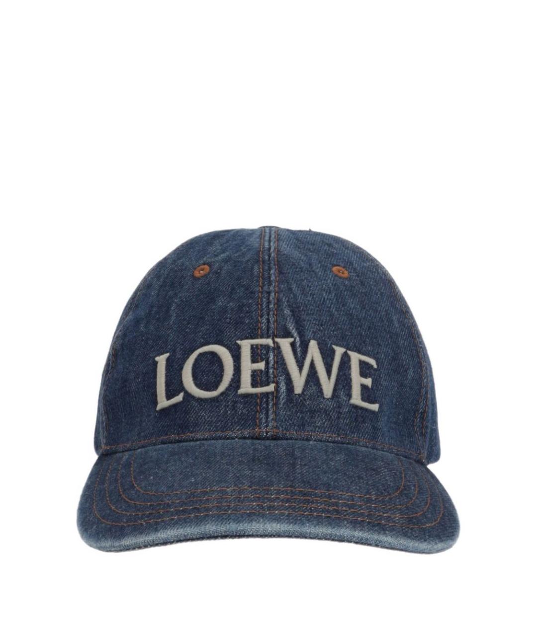 LOEWE Голубая хлопковая кепка, фото 1