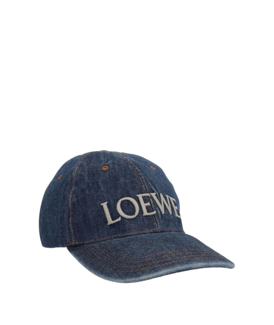 LOEWE Голубая хлопковая кепка, фото 4