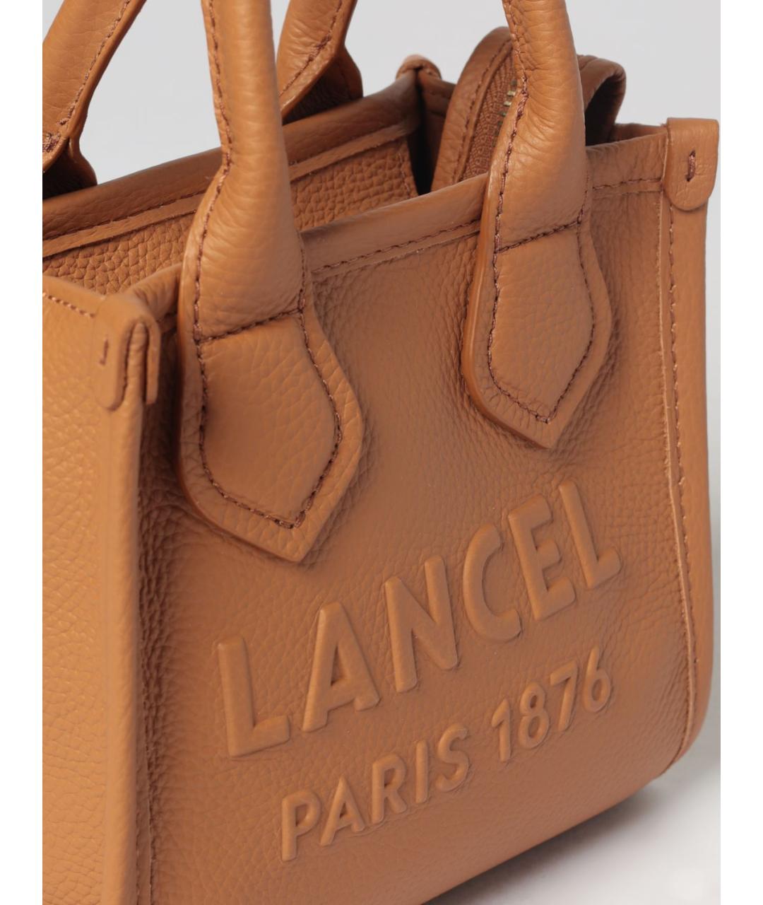 LANCEL Бежевая кожаная сумка тоут, фото 3