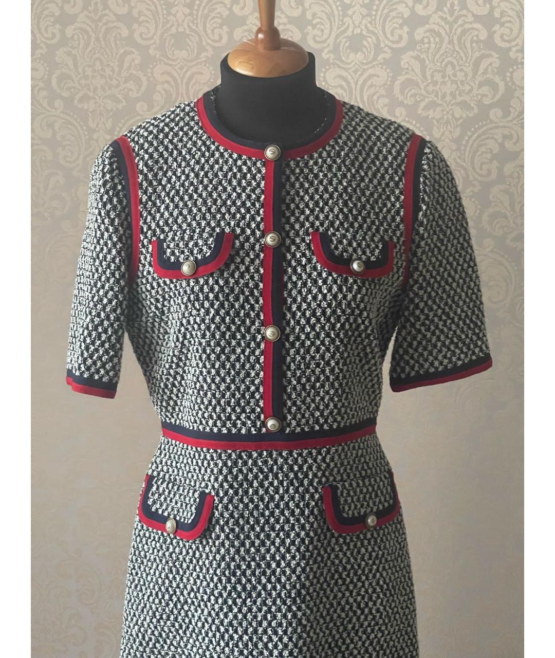 GUCCI Мульти хлопковое повседневное платье, фото 3