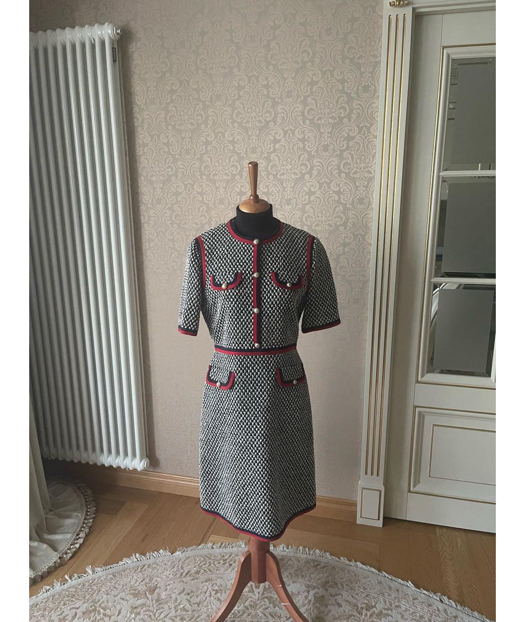 GUCCI Мульти хлопковое повседневное платье, фото 8