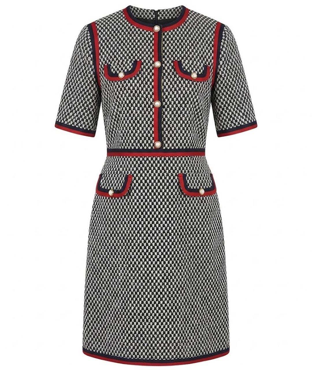 GUCCI Мульти хлопковое повседневное платье, фото 1