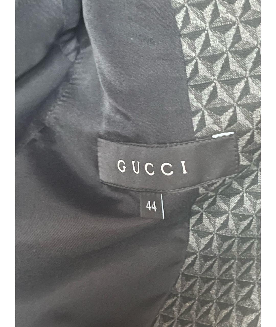 GUCCI Черный хлопковый жакет/пиджак, фото 3