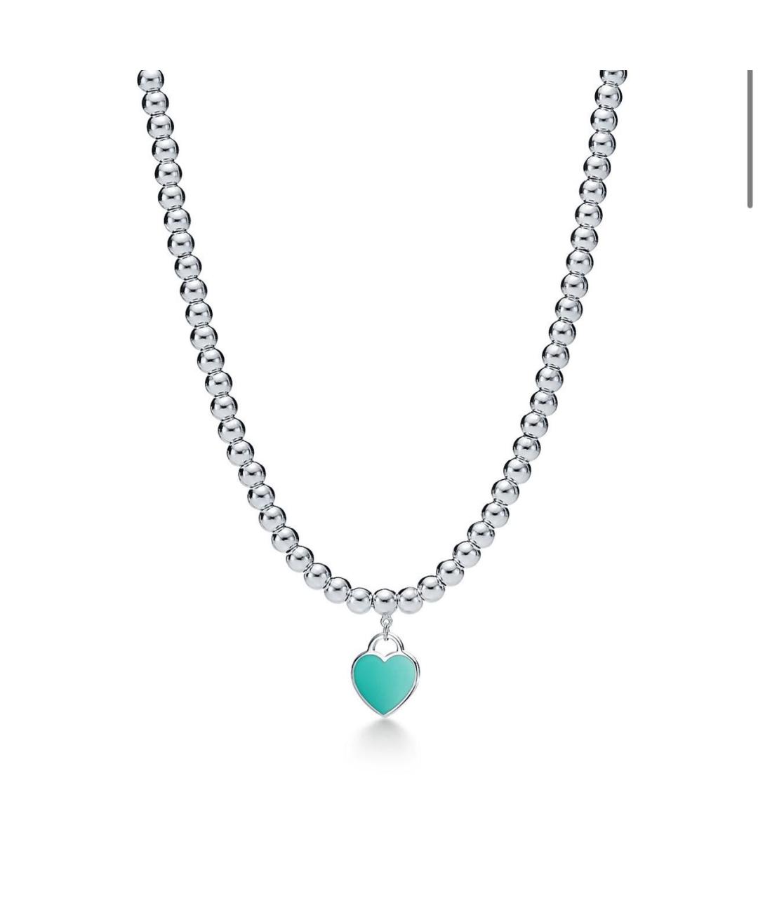 TIFFANY&CO Бирюзовое серебряное колье, фото 5