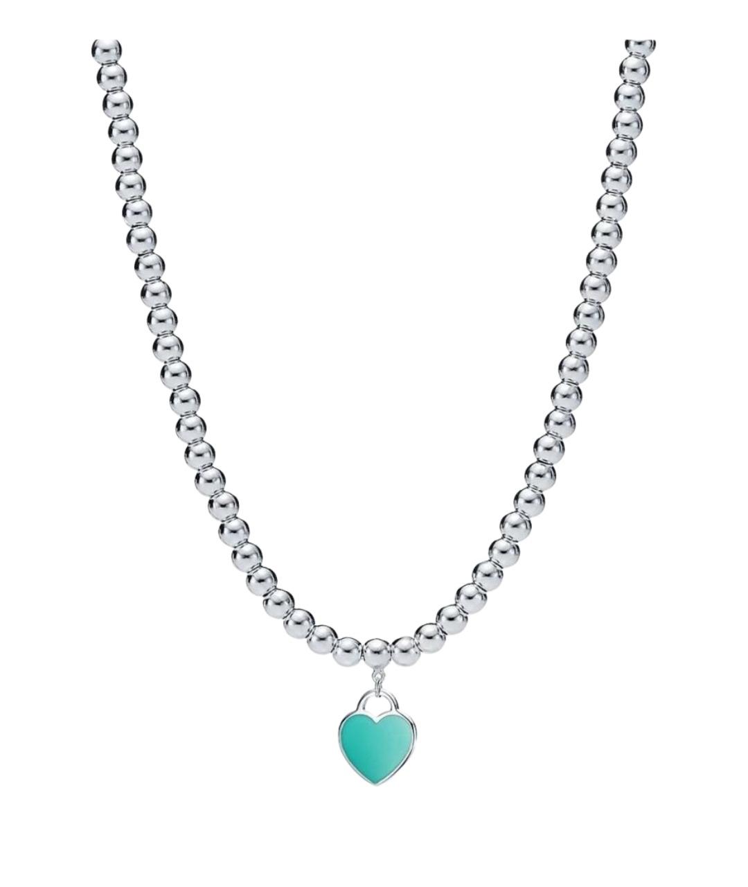 TIFFANY&CO Бирюзовое серебряное колье, фото 1