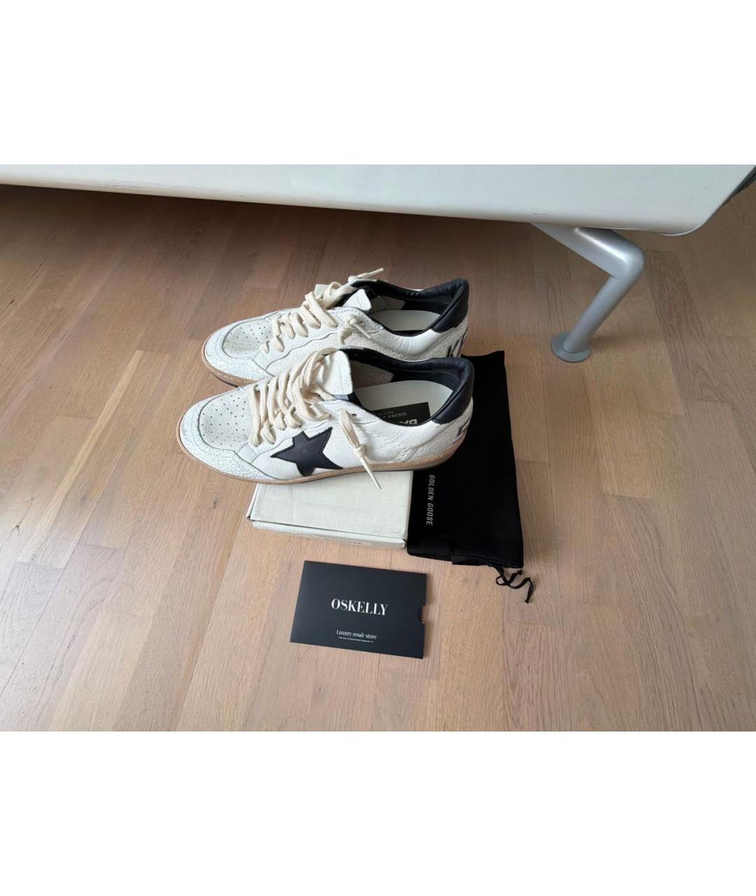 GOLDEN GOOSE DELUXE BRAND Белые кожаные кеды, фото 7