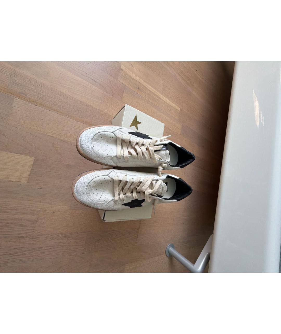 GOLDEN GOOSE DELUXE BRAND Белые кожаные кеды, фото 3