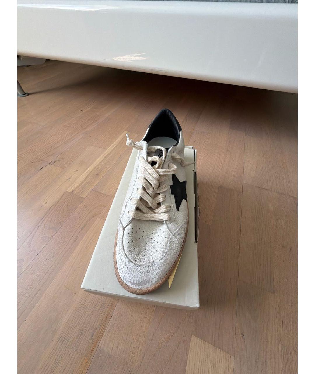 GOLDEN GOOSE DELUXE BRAND Белые кожаные кеды, фото 2