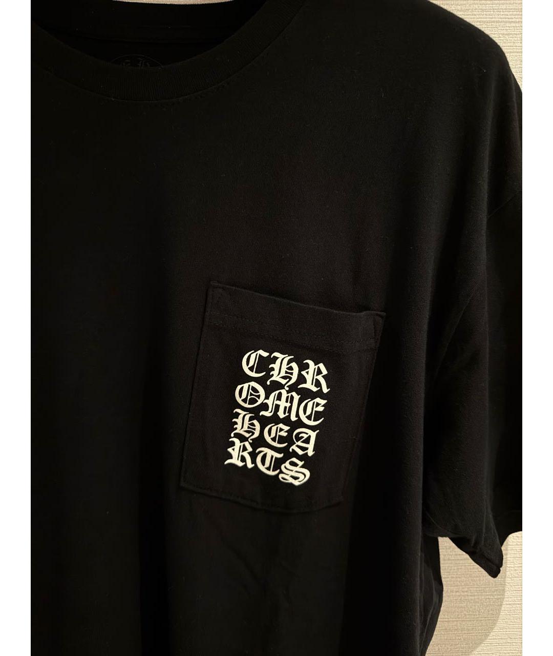 CHROME HEARTS Черная хлопковая футболка, фото 3
