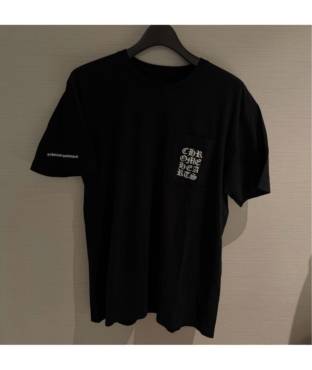 CHROME HEARTS Черная хлопковая футболка, фото 2