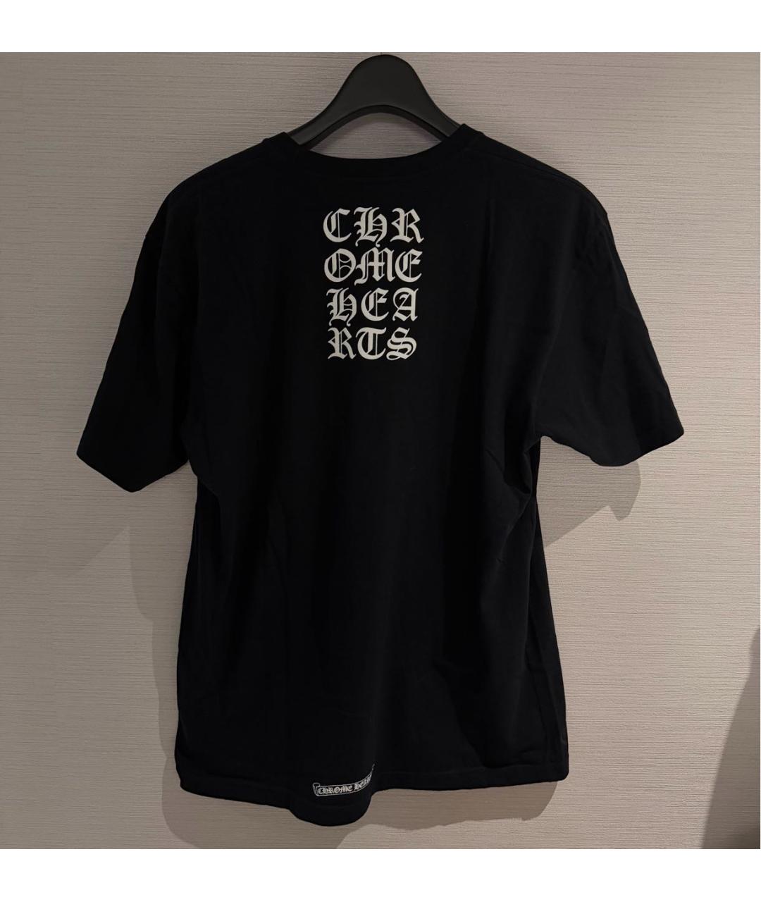 CHROME HEARTS Черная хлопковая футболка, фото 4