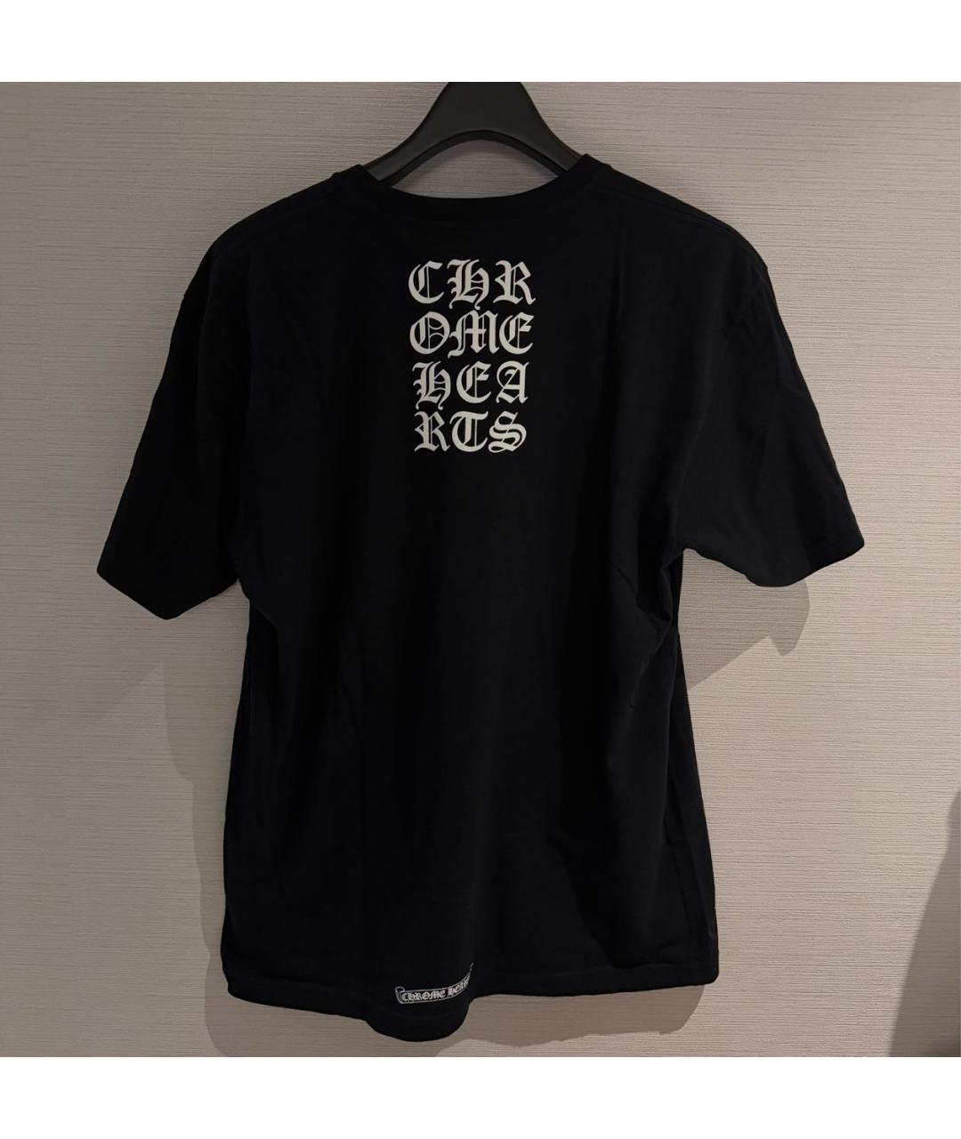 CHROME HEARTS Черная хлопковая футболка, фото 4