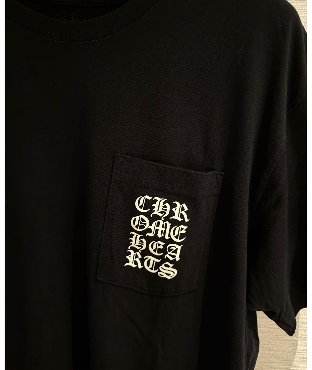 CHROME HEARTS Черная хлопковая футболка, фото 3