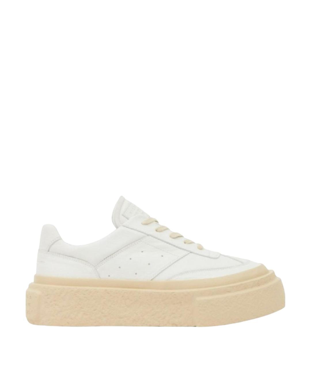MM6 MAISON MARGIELA Белые кожаные кеды, фото 1