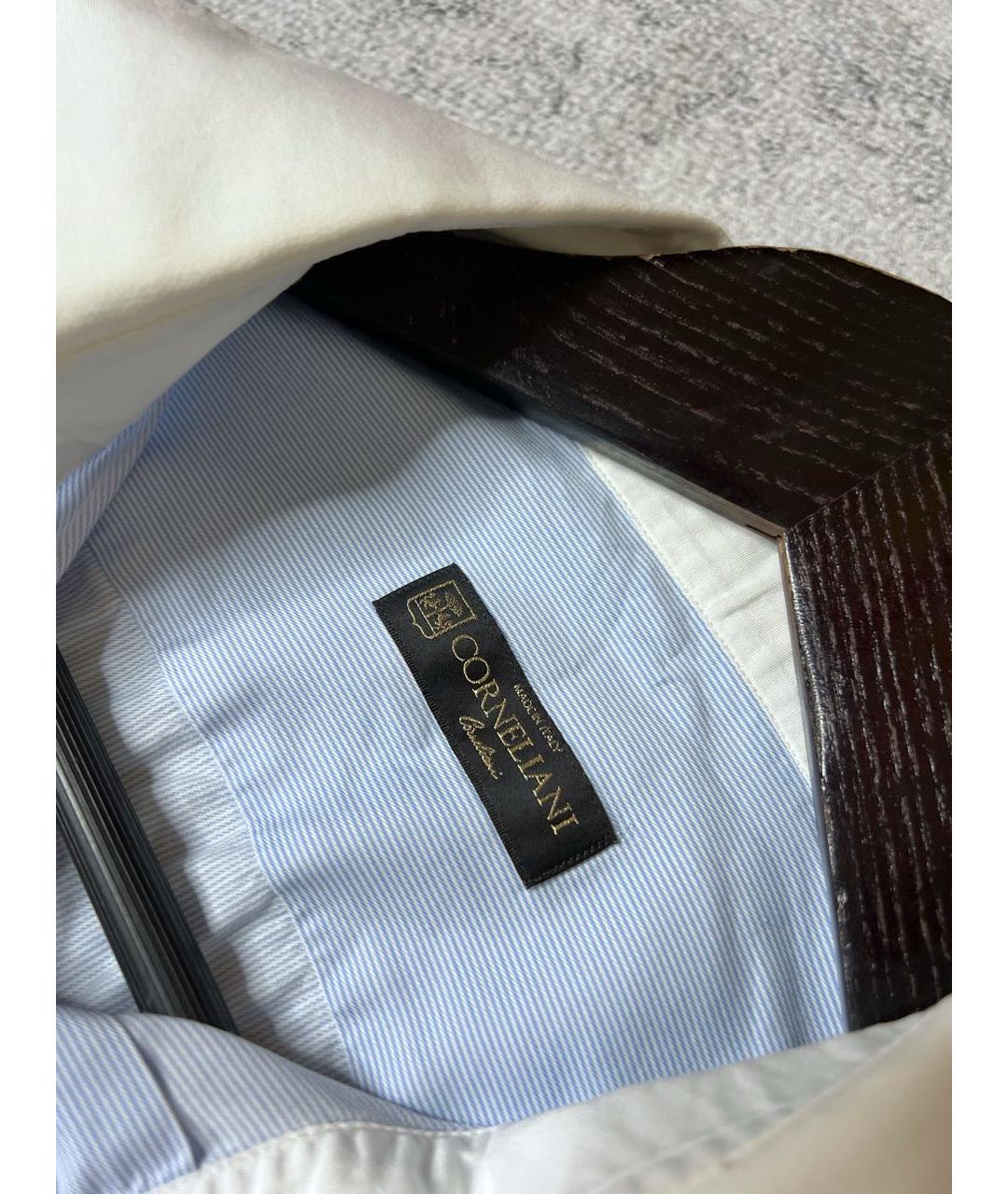 CORNELIANI Голубая хлопковая классическая рубашка, фото 5