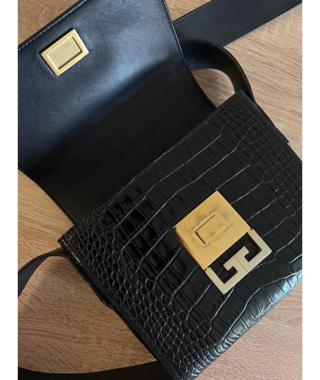 GIVENCHY Черная кожаная сумка через плечо, фото 4