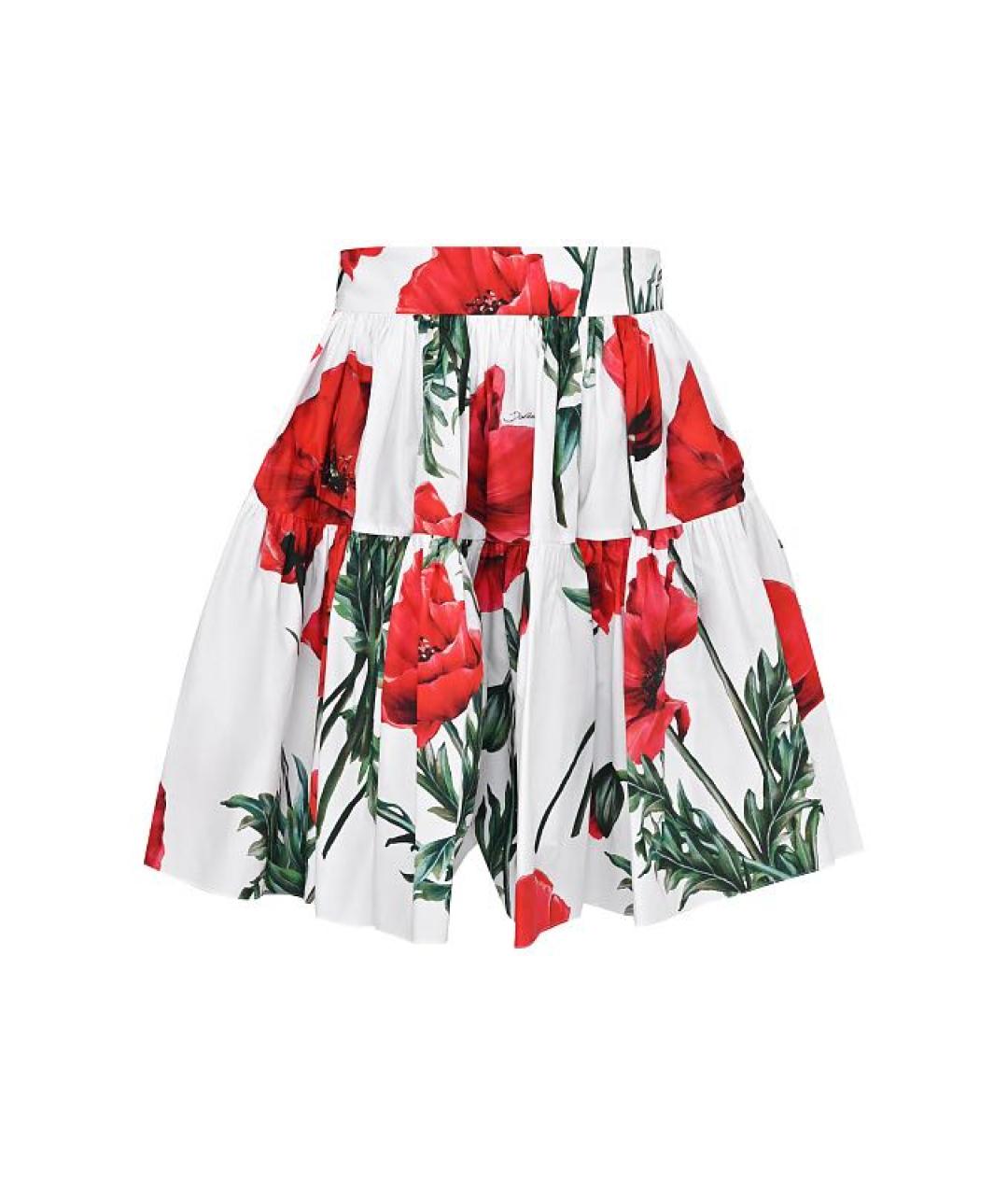 DOLCE&GABBANA Мульти хлопковая юбка мини, фото 1