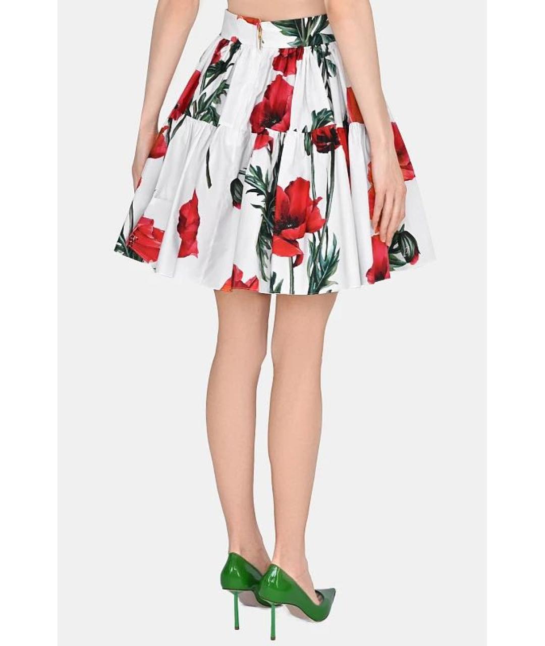DOLCE&GABBANA Мульти хлопковая юбка мини, фото 3