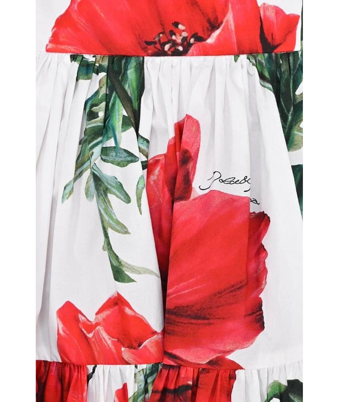 DOLCE&GABBANA Мульти хлопковая юбка мини, фото 4