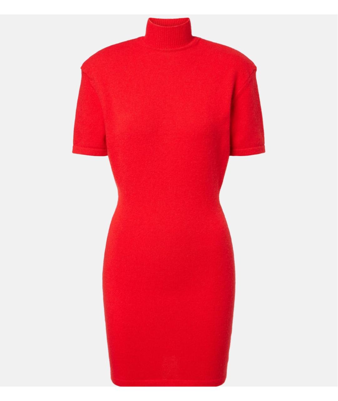 JACQUEMUS Красное шерстяное повседневное платье, фото 6