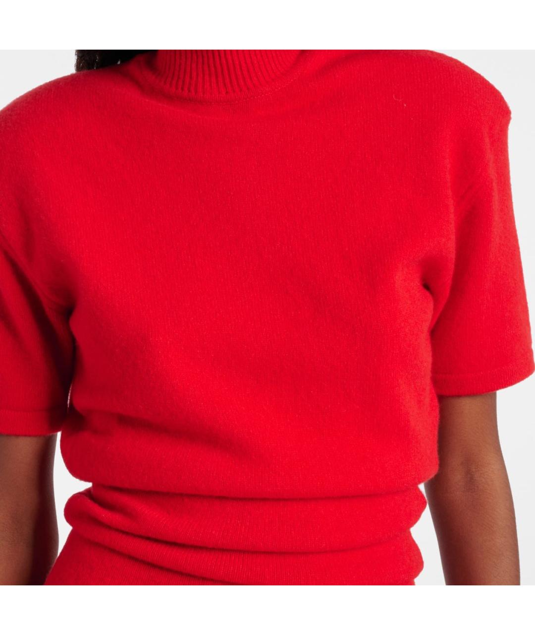 JACQUEMUS Красное шерстяное повседневное платье, фото 4