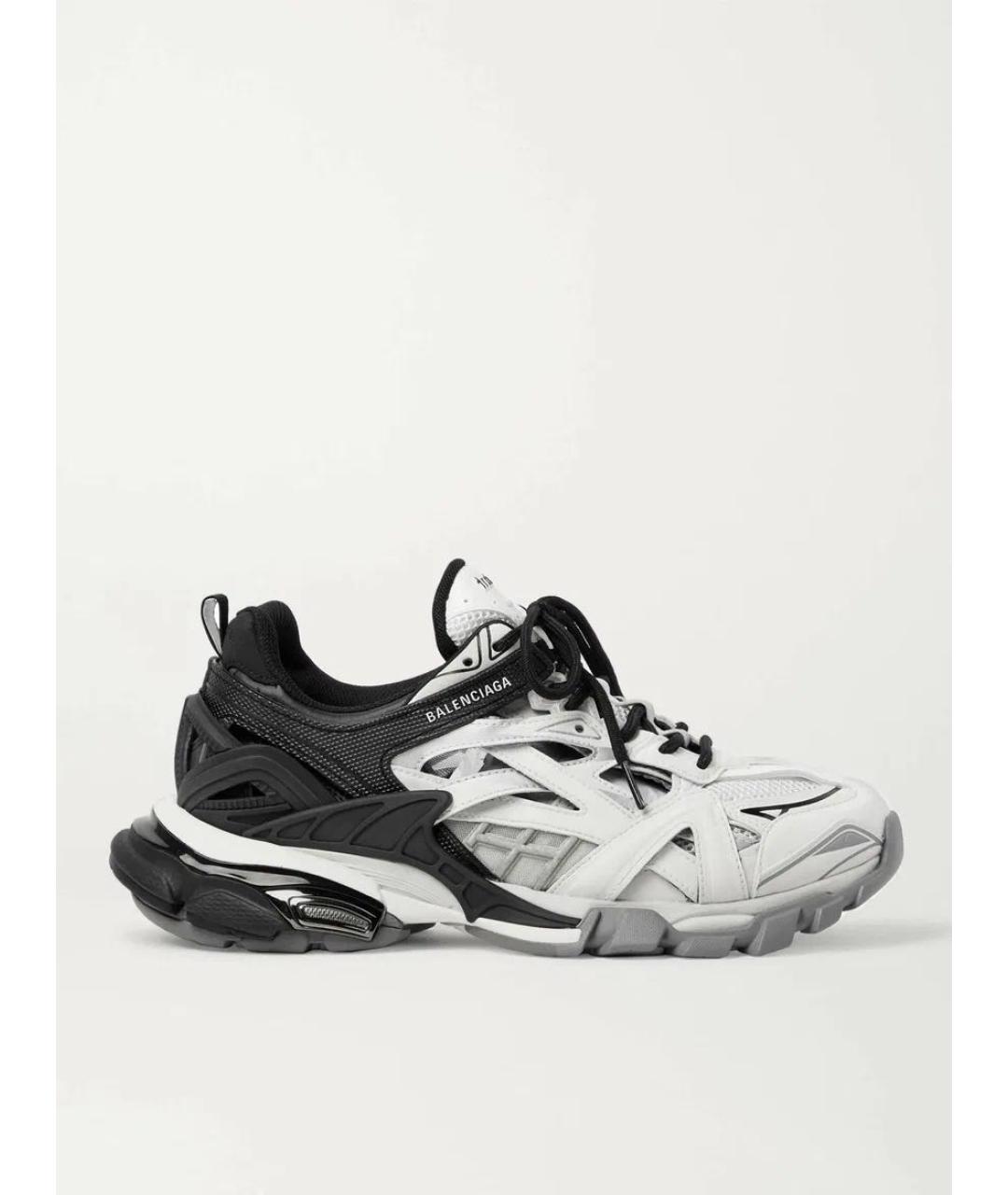 BALENCIAGA Белые кожаные низкие кроссовки / кеды, фото 3