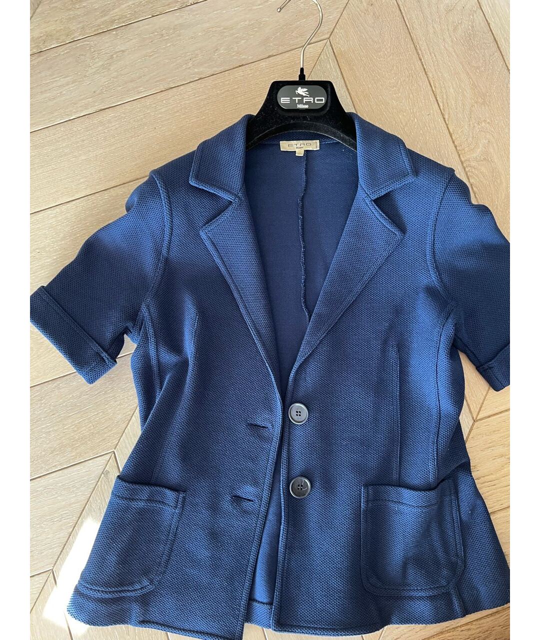 ETRO Синий хлопковый жакет/пиджак, фото 5