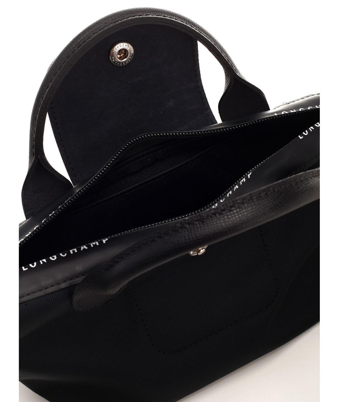 LONGCHAMP Черная кожаная сумка через плечо, фото 4