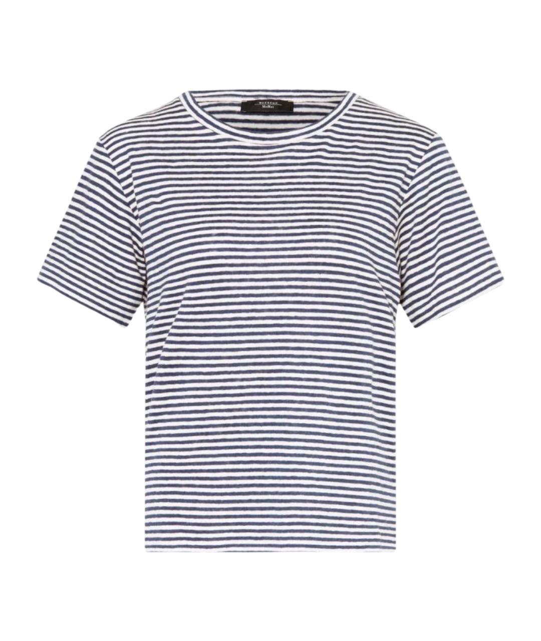 WEEKEND MAX MARA Мульти льняная футболка, фото 1