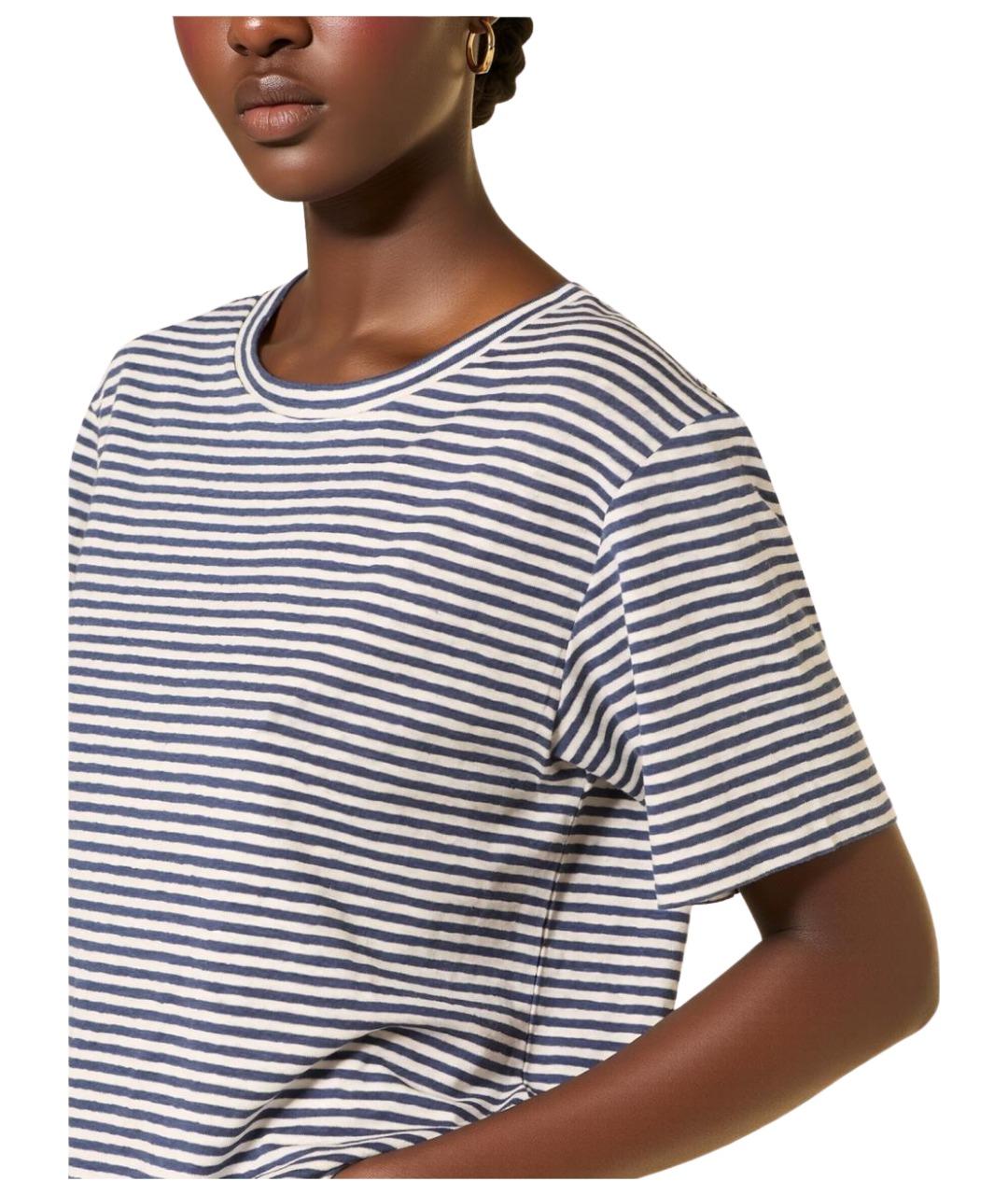 WEEKEND MAX MARA Мульти льняная футболка, фото 4