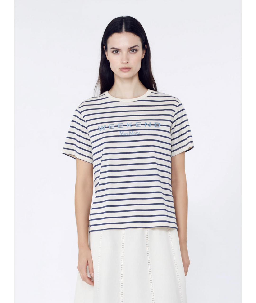 WEEKEND MAX MARA Мульти хлопковая футболка, фото 4