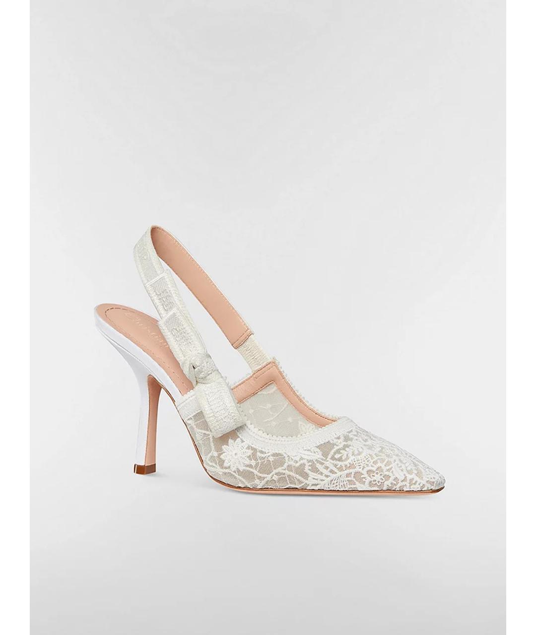 CHRISTIAN DIOR Белые текстильные туфли, фото 2