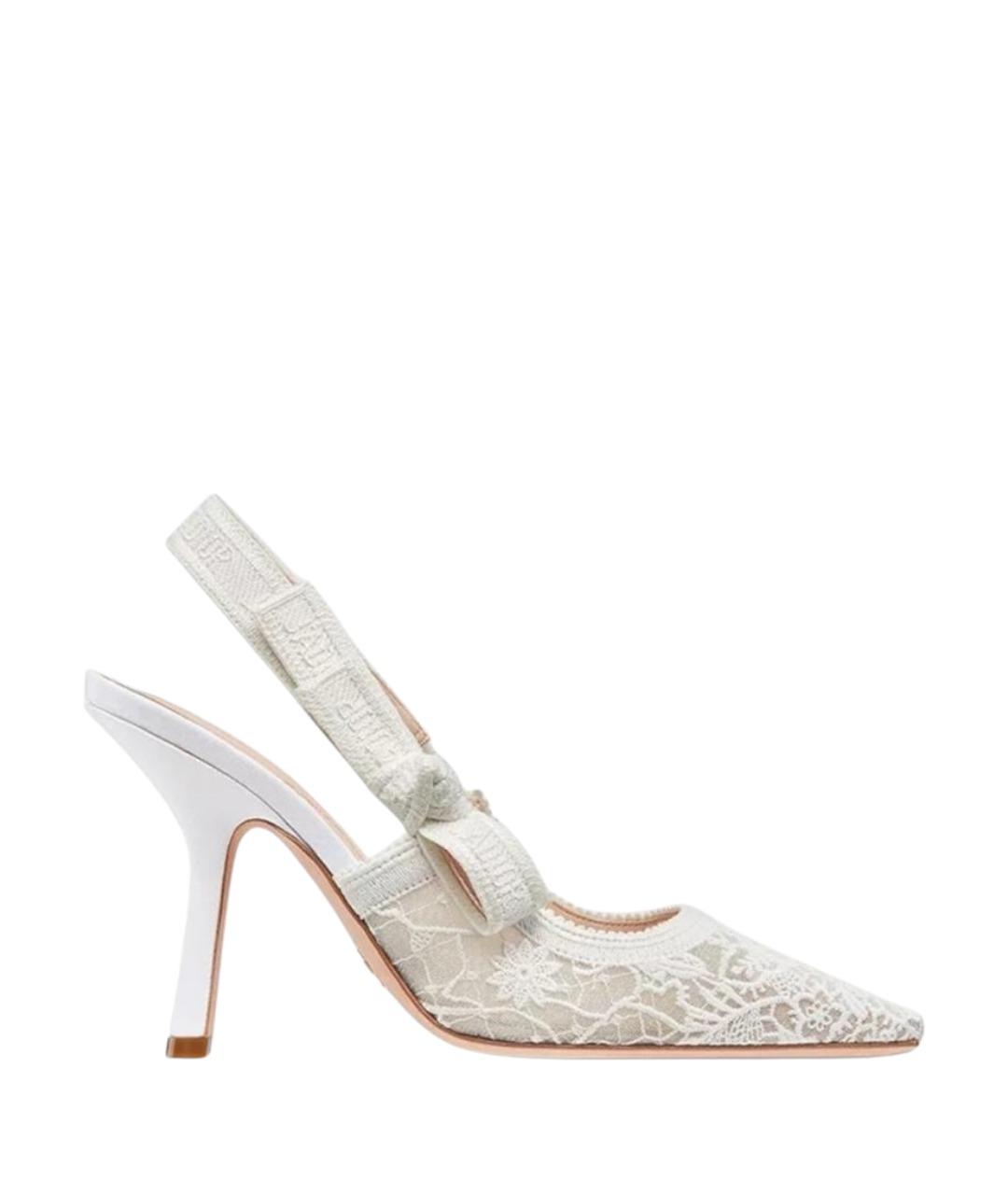 CHRISTIAN DIOR Белые текстильные туфли, фото 1
