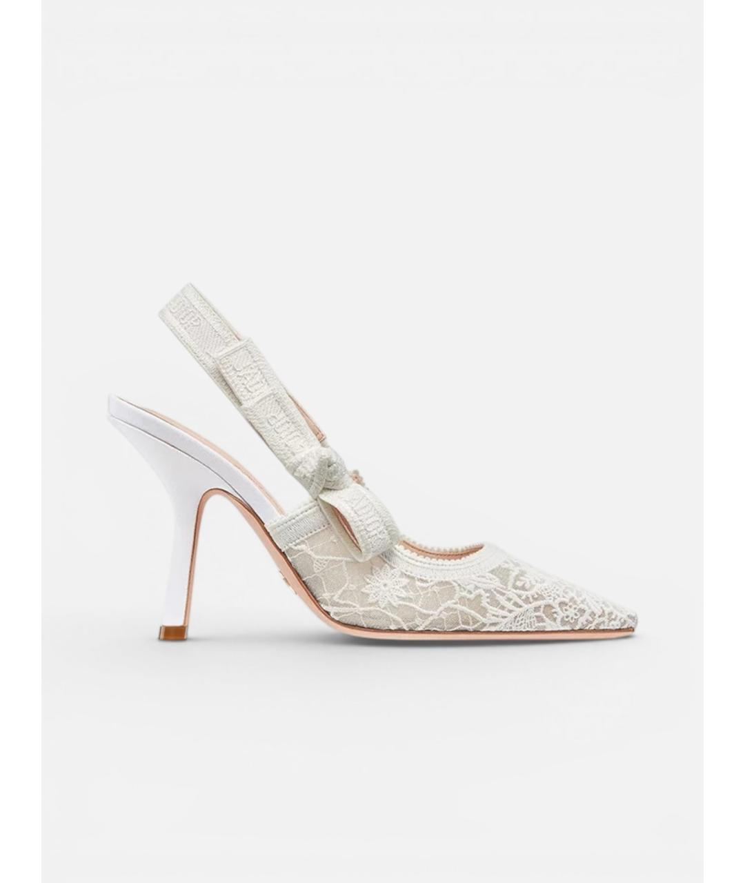 CHRISTIAN DIOR Белые текстильные туфли, фото 3
