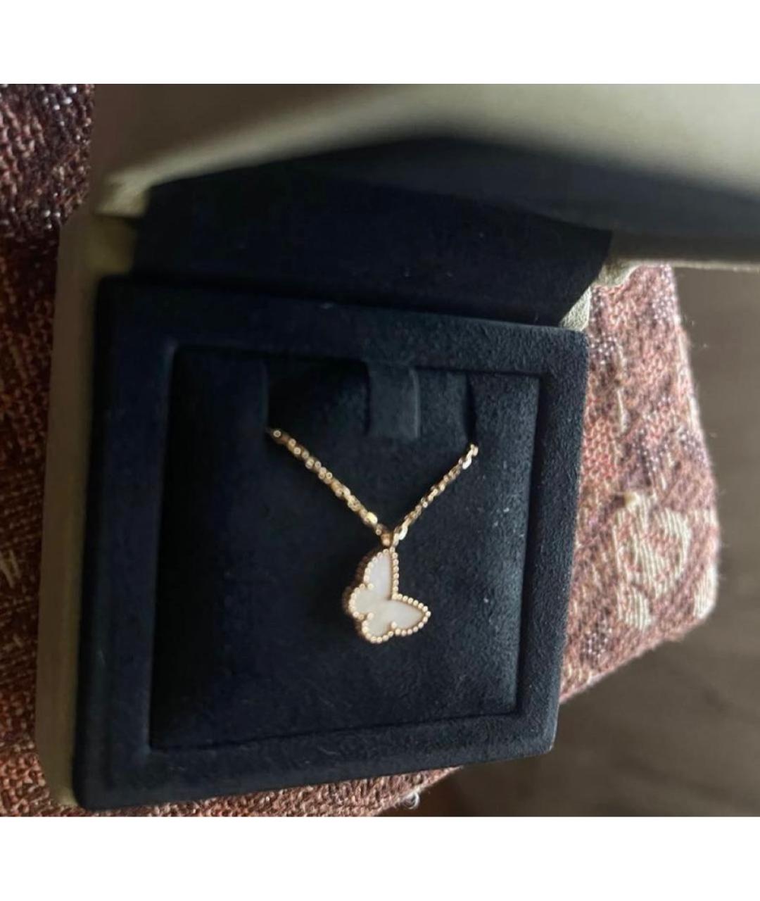 VAN CLEEF & ARPELS Белая подвеска из желтого золота, фото 4