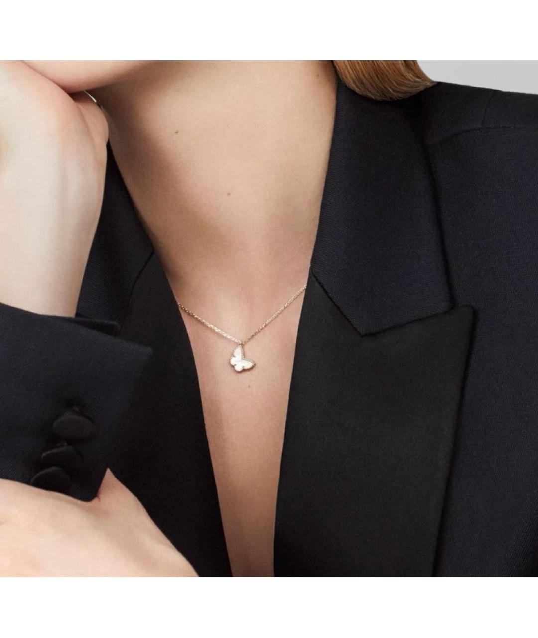 VAN CLEEF & ARPELS Белая подвеска из желтого золота, фото 3