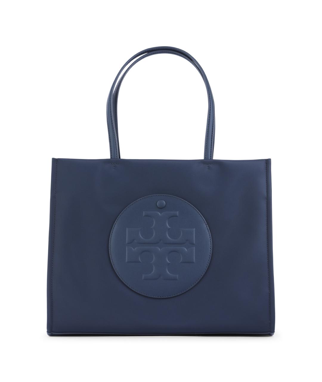TORY BURCH Темно-синяя синтетическая сумка тоут, фото 1