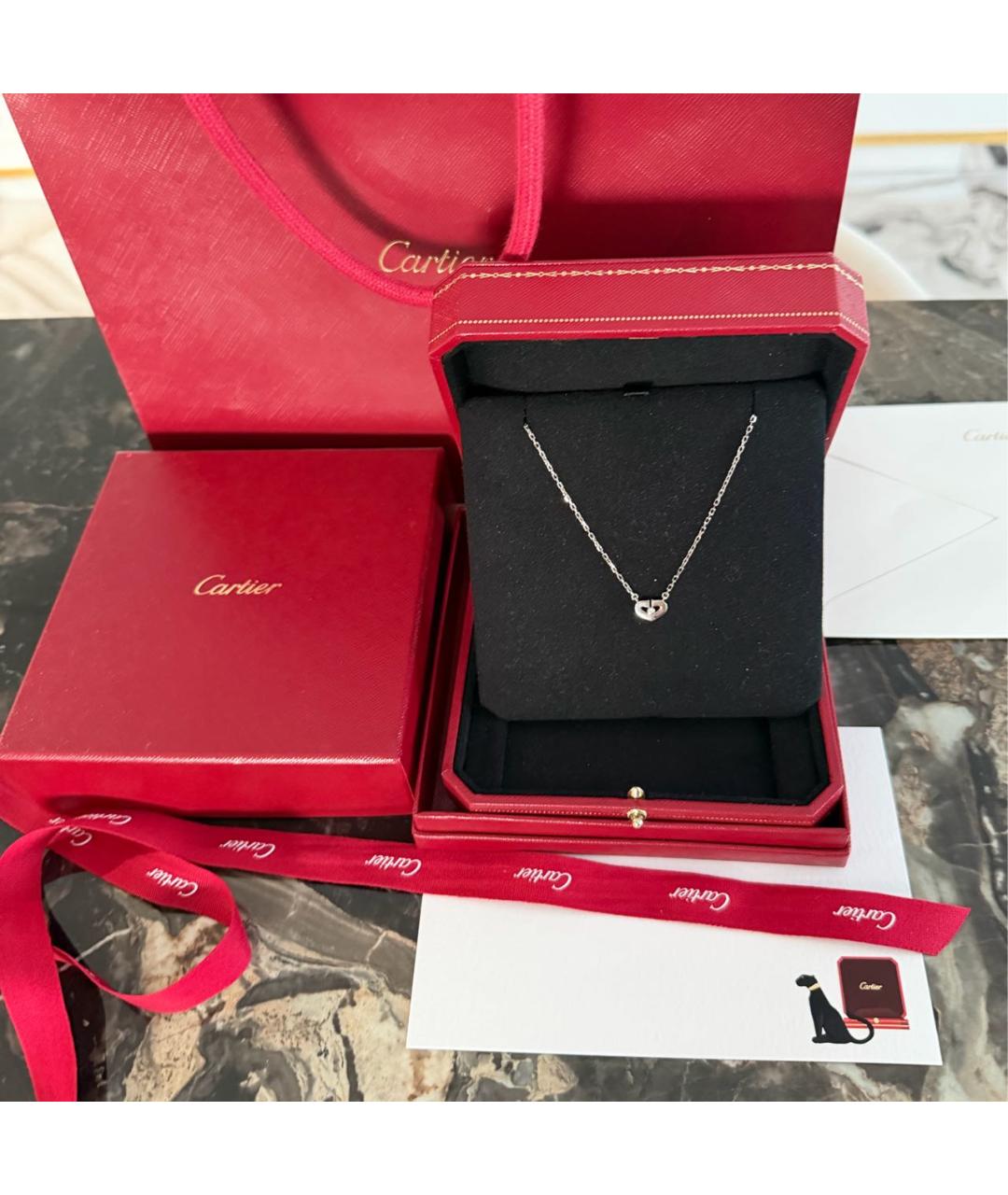 CARTIER Серебряное колье из белого золота, фото 3