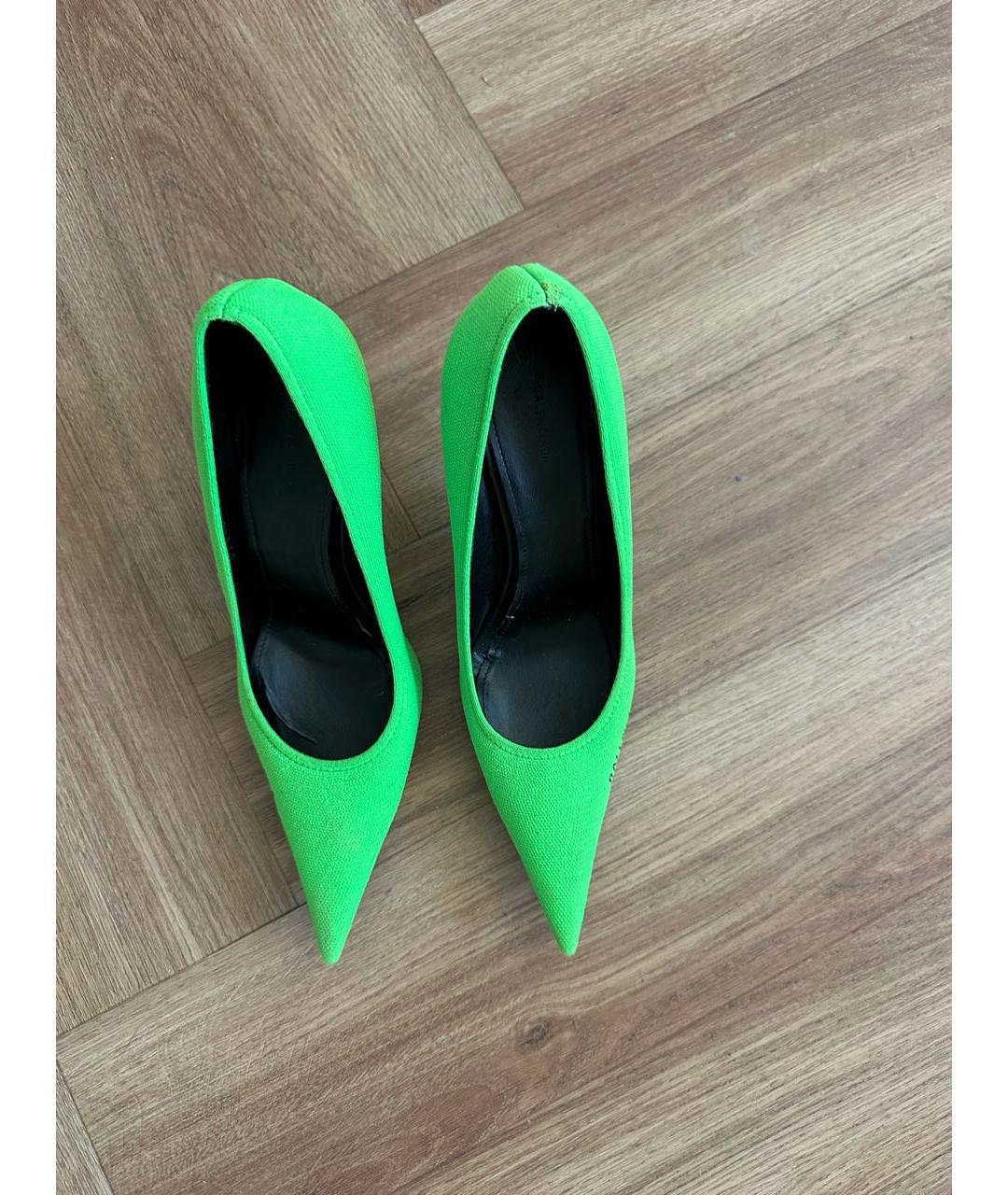 BALENCIAGA Зеленые текстильные туфли, фото 3
