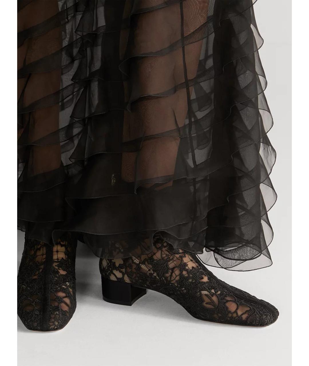 CHRISTIAN DIOR Черные текстильные ботильоны, фото 3