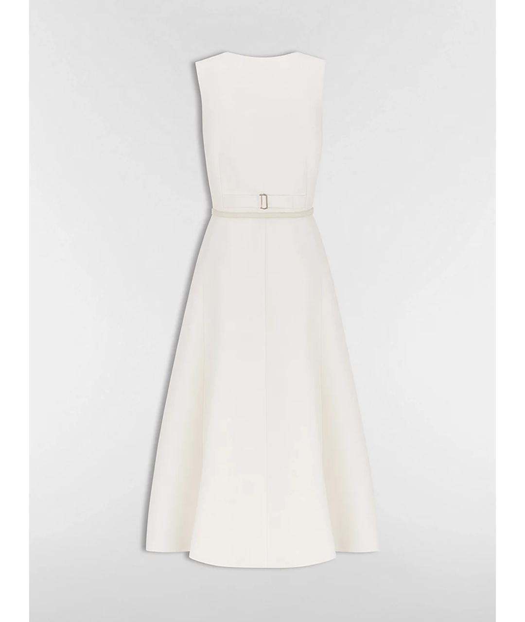 CHRISTIAN DIOR Белое шерстяное повседневное платье, фото 4