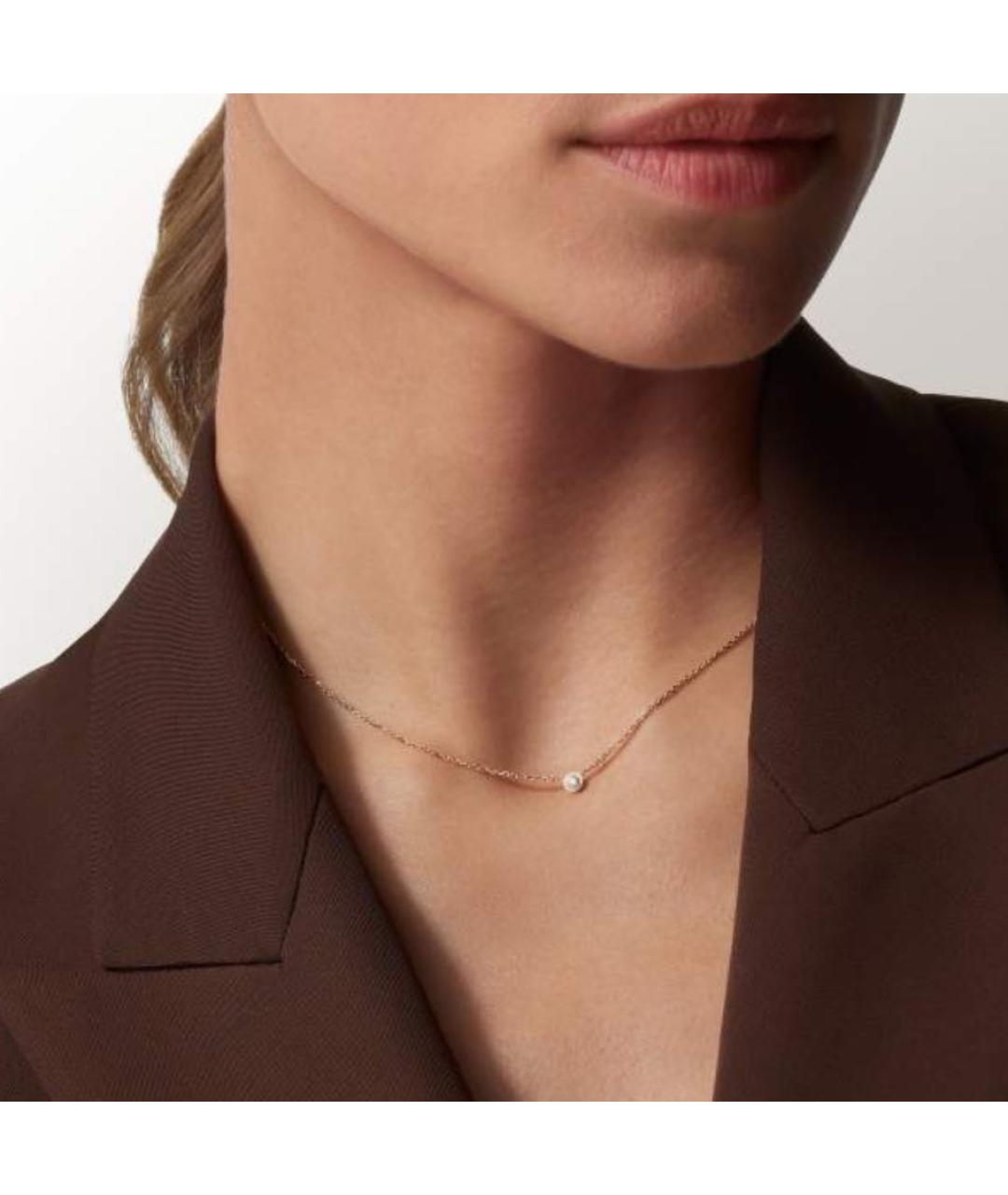 CARTIER Желтая цепочка/подвеска из розового золота, фото 2