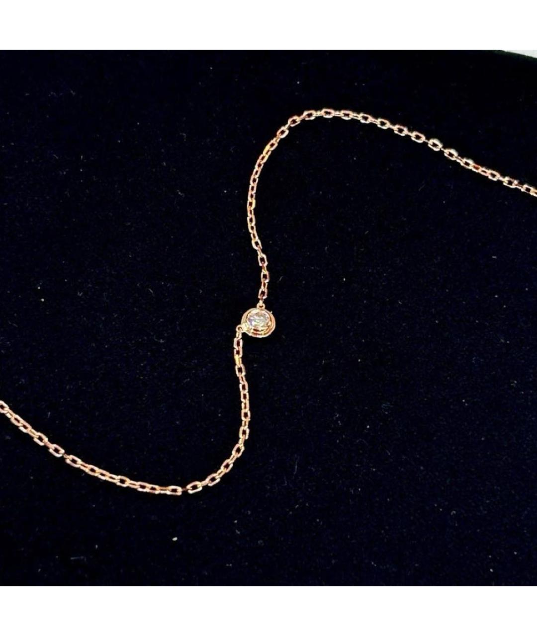 CARTIER Желтая цепочка/подвеска из розового золота, фото 4