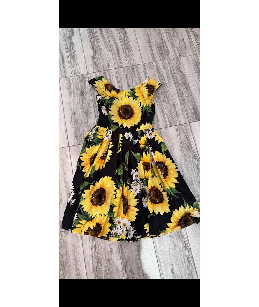 DOLCE&GABBANA Желтый хлопковый сарафан, фото 2