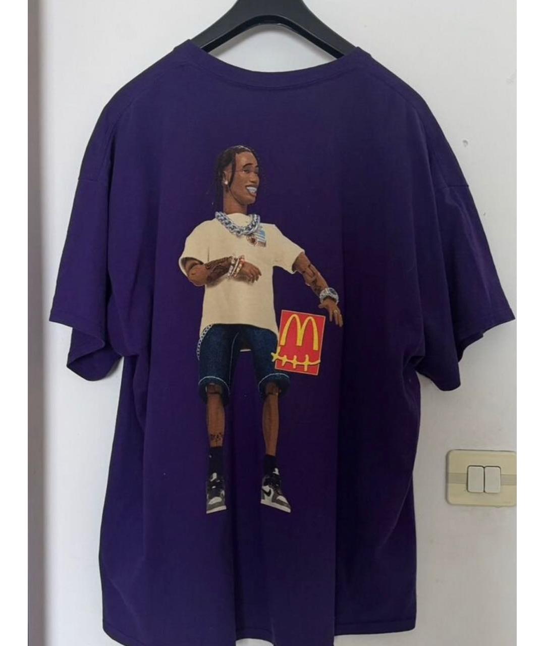 CACTUS JACK BY TRAVIS SCOTT Фиолетовая хлопковая футболка, фото 4