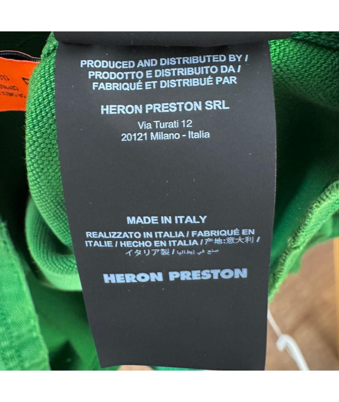 HERON PRESTON Зеленая хлопковая кэжуал рубашка, фото 8