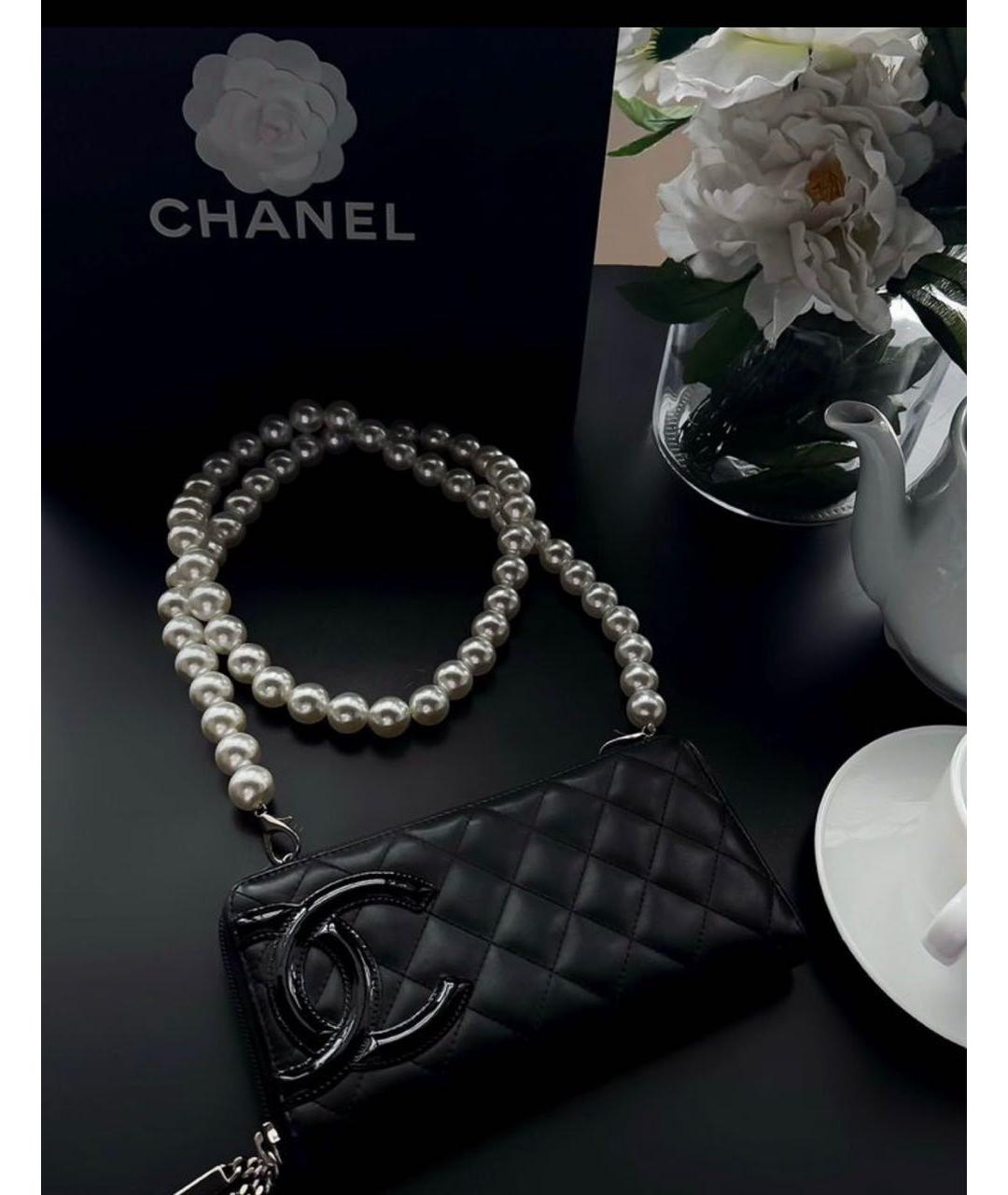 CHANEL Черная кожаная сумка через плечо, фото 2