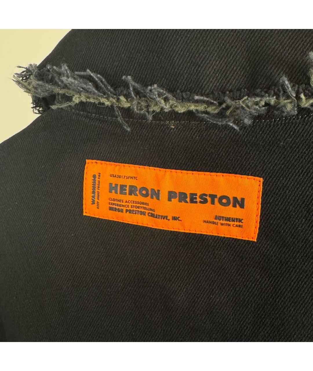 HERON PRESTON Черное хлопковое поло с коротким рукавом, фото 4