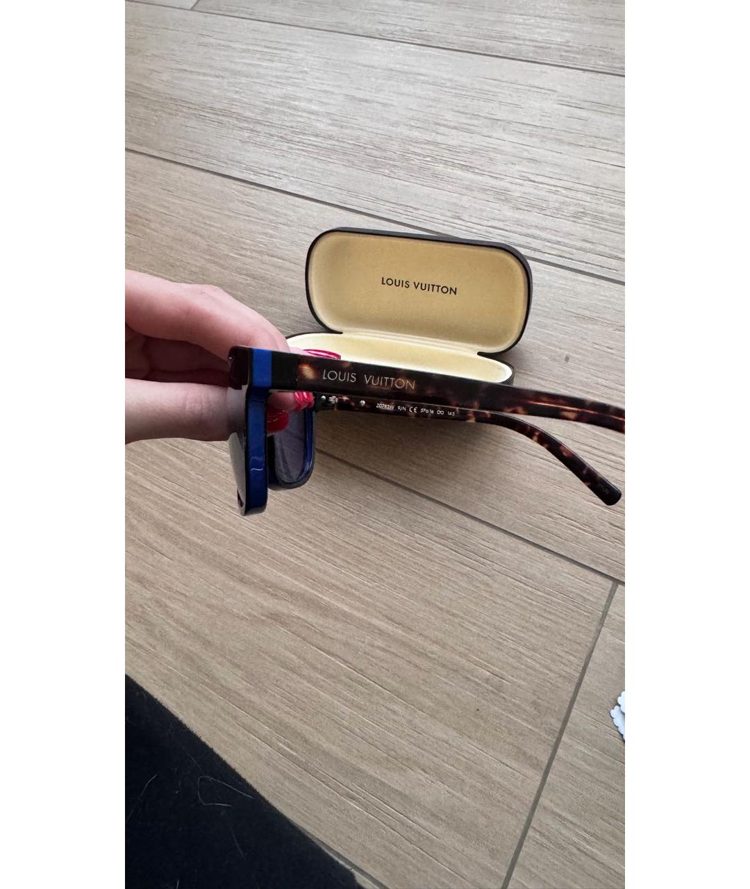 LOUIS VUITTON Темно-синие пластиковые солнцезащитные очки, фото 3
